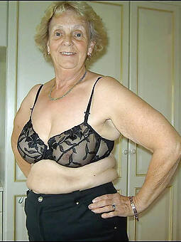 beautiful sexy granny in lingerie