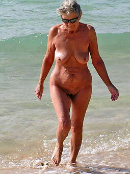 reality French granny on the beach